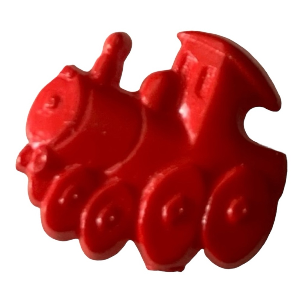 VTG 70s Red Steam Engine Train Kids Shank Plastic Buttons Sewing Crafts Costume